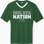 Woods Charter Wolves Sport-Tek Men's Competitor United Short-Sleeve V-Neck Front Thumbnail