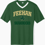 Bishop Feehan Shamrocks <span class="pdp-name-mascot">Bishop Feehan Shamrocks</span> Sport-Tek Men's Competitor United Short-Sleeve V-Neck Front Thumbnail