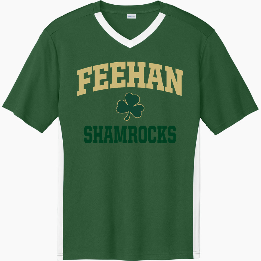 Bishop Feehan Shamrocks <span class="pdp-name-mascot">Bishop Feehan Shamrocks</span> Sport-Tek Men's Competitor United Short-Sleeve V-Neck