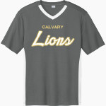 Calvary Lions Sport-Tek Men's Competitor United Short-Sleeve V-Neck Front Thumbnail