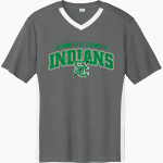 SEMINOLE COUNTY HIGH SCHOOL INDIANS <span class="pdp-name-mascot">SEMINOLE COUNTY INDIANS</span> Sport-Tek Men's Competitor United Short-Sleeve V-Neck Front Thumbnail