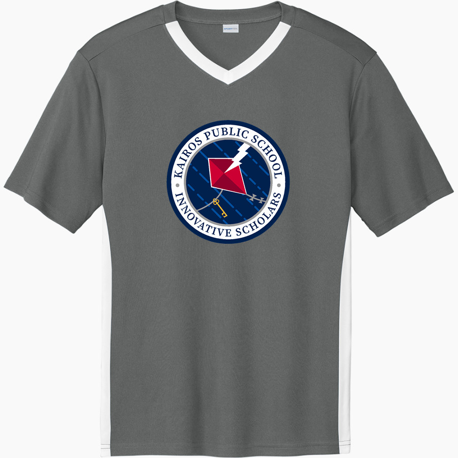 Kairos Public Schools Patriots <span class="pdp-name-mascot">Kairos Public Schools Patriots</span> Sport-Tek Men's Competitor United Short-Sleeve V-Neck