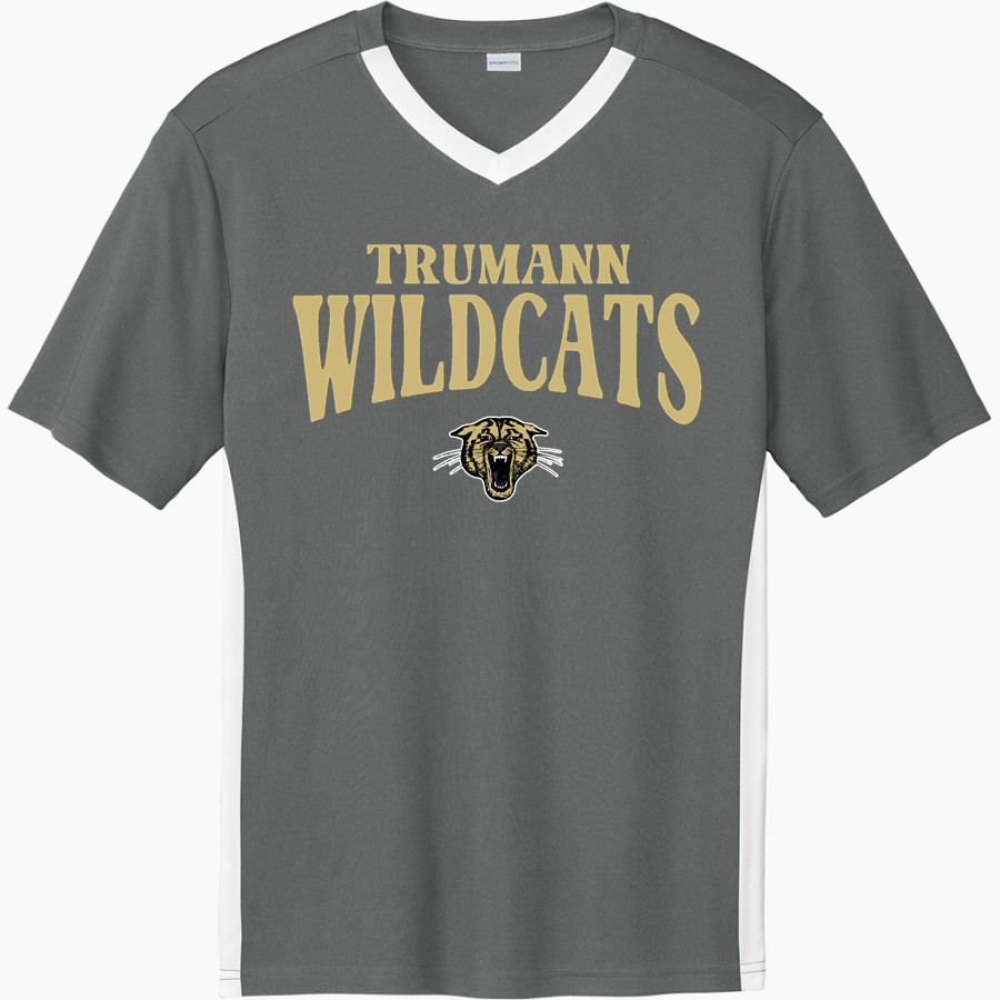 Trumann Wildcats <span class="pdp-name-mascot">Trumann School District Wildcats</span> Sport-Tek Men's Competitor United Short-Sleeve V-Neck