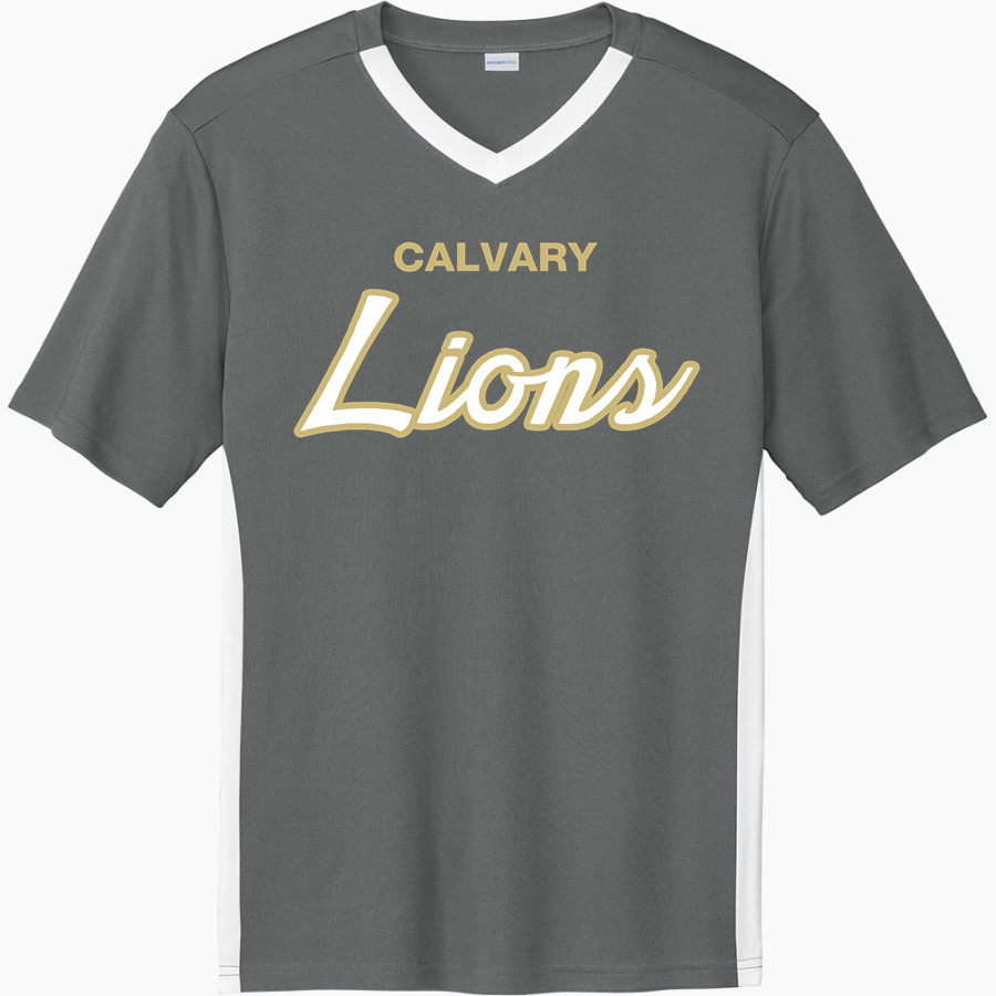 Calvary Lions Sport-Tek Men's Competitor United Short-Sleeve V-Neck