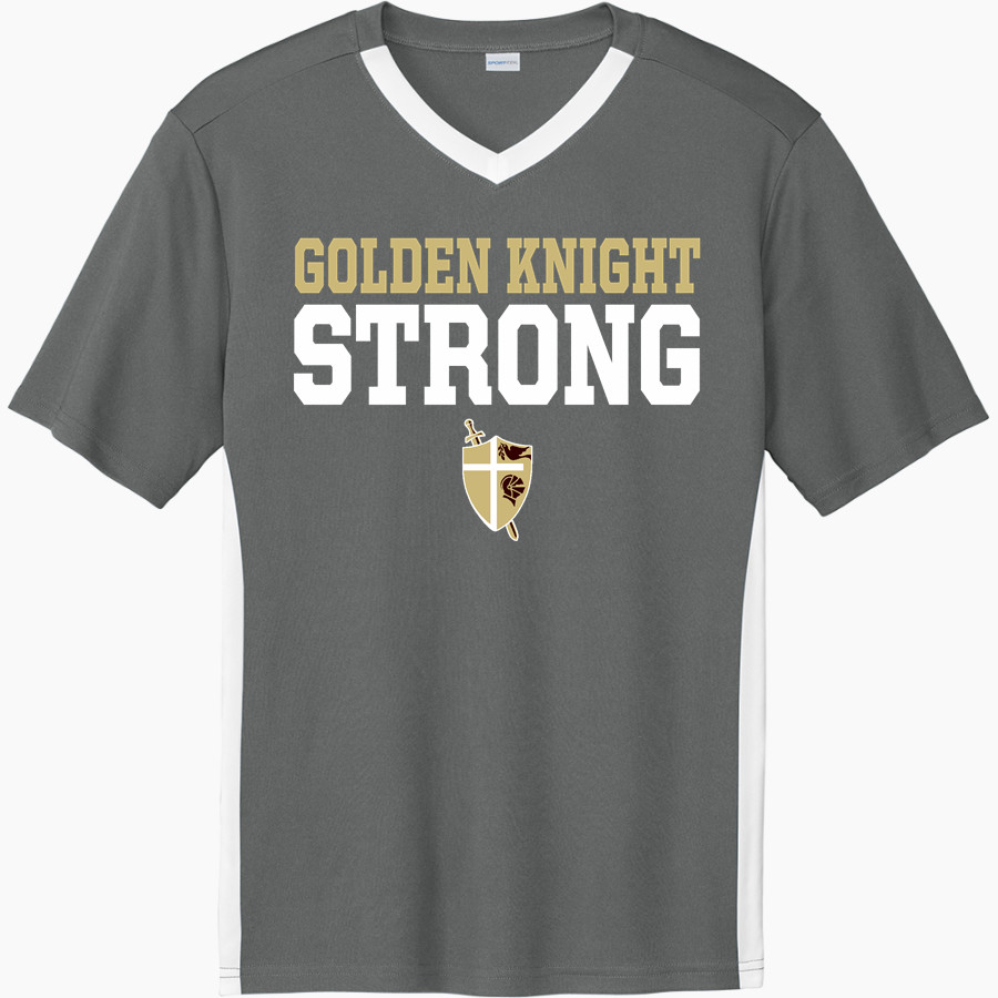 St. FRANCIS HIGH SCHOOL GOLDEN KNIGHTS <span class="pdp-name-mascot">SAINT FRANCIS GOLDEN KNIGHTS</span> Sport-Tek Men's Competitor United Short-Sleeve V-Neck