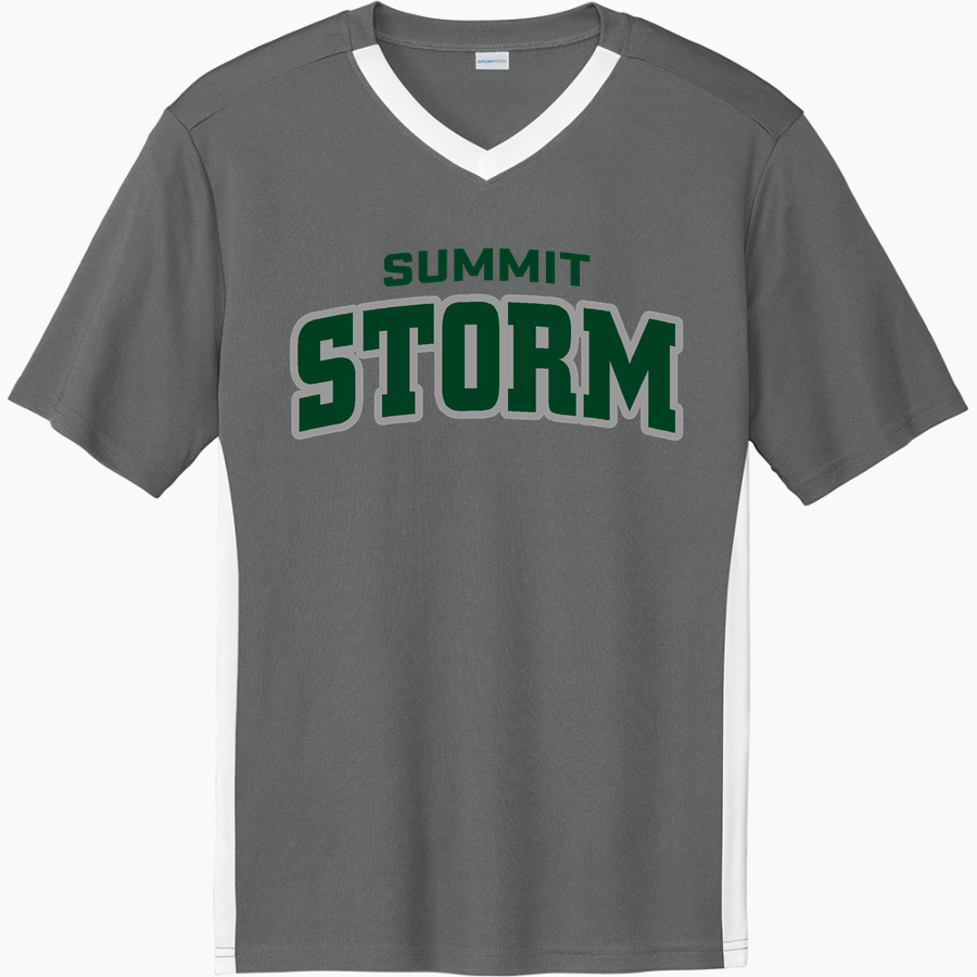 Summit High School Storm <span class="pdp-name-mascot">Summit High School Storm</span> Sport-Tek Men's Competitor United Short-Sleeve V-Neck