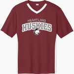 Heartland Huskie <span class="pdp-name-mascot">Heartland Community Schools Huskies</span> Sport-Tek Men's Competitor United Short-Sleeve V-Neck Front Thumbnail