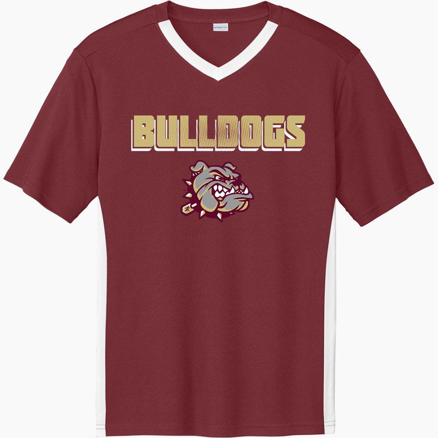 KING'S FORK HIGH SCHOOL BULLDOGS <span class="pdp-name-mascot">KINGS FORK BULLDOGS</span> Sport-Tek Men's Competitor United Short-Sleeve V-Neck