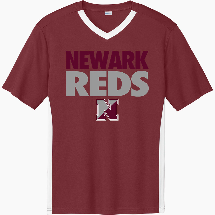 NEWARK HIGH SCHOOL REDS Sport-Tek Men's Competitor United Short-Sleeve V-Neck