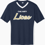 Calvary Lions Sport-Tek Men's Competitor United Short-Sleeve V-Neck Front Thumbnail