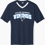 Western Washington Vikings Sport-Tek Men's Competitor United Short-Sleeve V-Neck Front Thumbnail