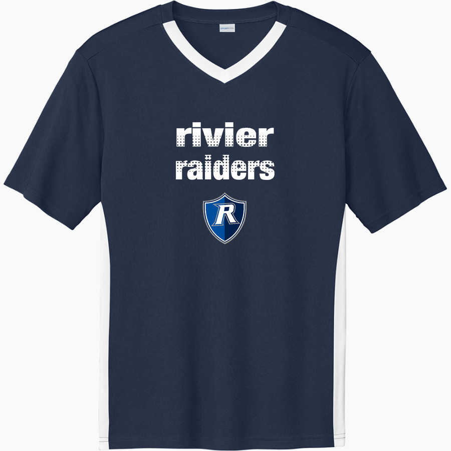 Rivier University Official Store of the Raiders <span class="pdp-name-mascot">Rivier University Raiders</span> Sport-Tek Men's Competitor United Short-Sleeve V-Neck