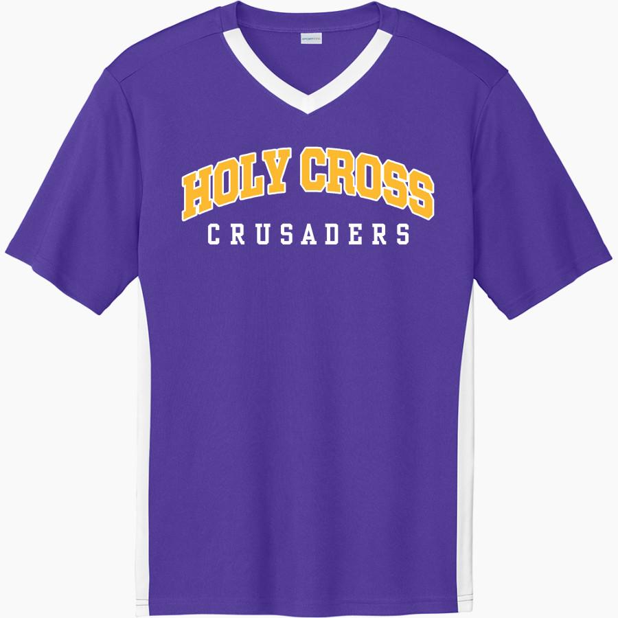 Holy Cross Crusaders <span class="pdp-name-mascot">Holy Cross School Crusaders</span> Sport-Tek Men's Competitor United Short-Sleeve V-Neck