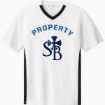 ST BERNARD PREP SAINTS <span class="pdp-name-mascot">ST BERNARD PREP SAINTS</span> Sport-Tek Men's Competitor United Short-Sleeve V-Neck Front Thumbnail