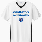 Castleton Wildcats <span class="pdp-name-mascot">Castleton Elementary Wildcats</span> Sport-Tek Men's Competitor United Short-Sleeve V-Neck Front Thumbnail
