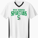 WEST MONONA HIGH SCHOOL SPARTANS Sport-Tek Men's Competitor United Short-Sleeve V-Neck Front Thumbnail