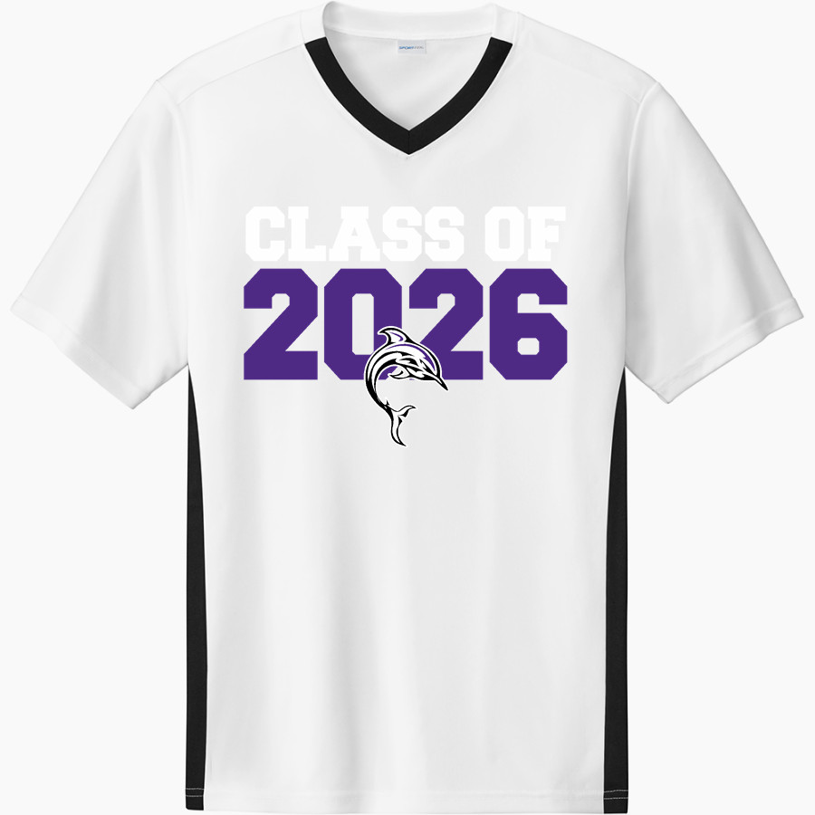 Bergman Dolphins Sport-Tek Men's Competitor United Short-Sleeve V-Neck