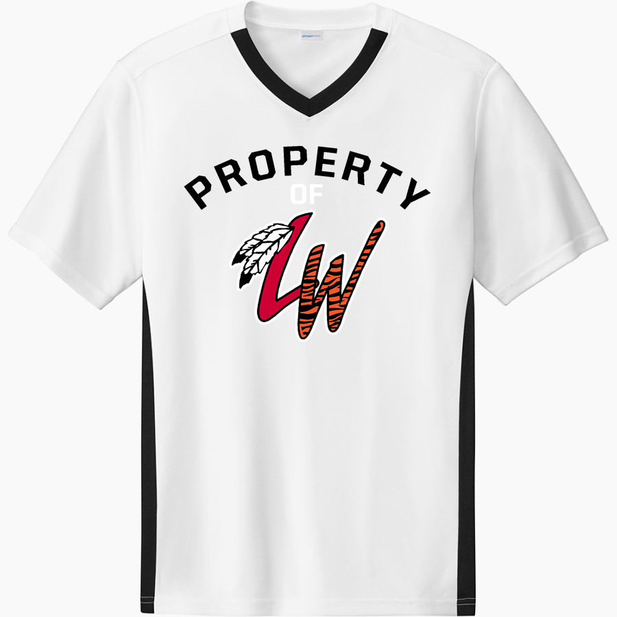 WARSAW HIGH SCHOOL TIGERS <span class="pdp-name-mascot">WARSAW TIGERS</span> Sport-Tek Men's Competitor United Short-Sleeve V-Neck