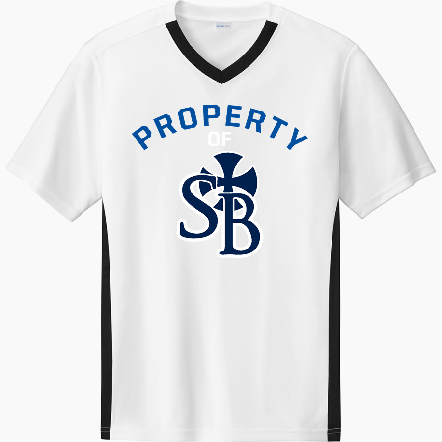 ST BERNARD PREP SAINTS <span class="pdp-name-mascot">ST BERNARD PREP SAINTS</span> Sport-Tek Men's Competitor United Short-Sleeve V-Neck
