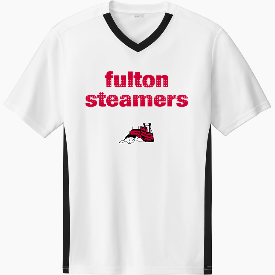 FULTON HIGH SCHOOL STEAMERS <span class="pdp-name-mascot">FULTON STEAMERS</span> Sport-Tek Men's Competitor United Short-Sleeve V-Neck