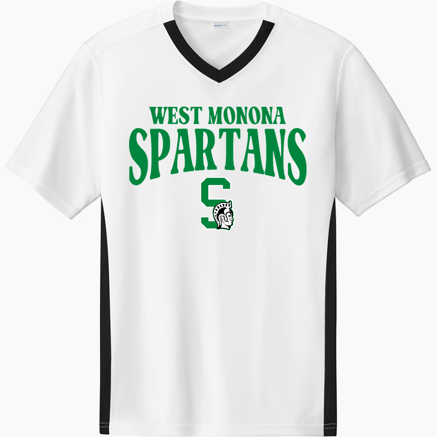 WEST MONONA HIGH SCHOOL SPARTANS Sport-Tek Men's Competitor United Short-Sleeve V-Neck
