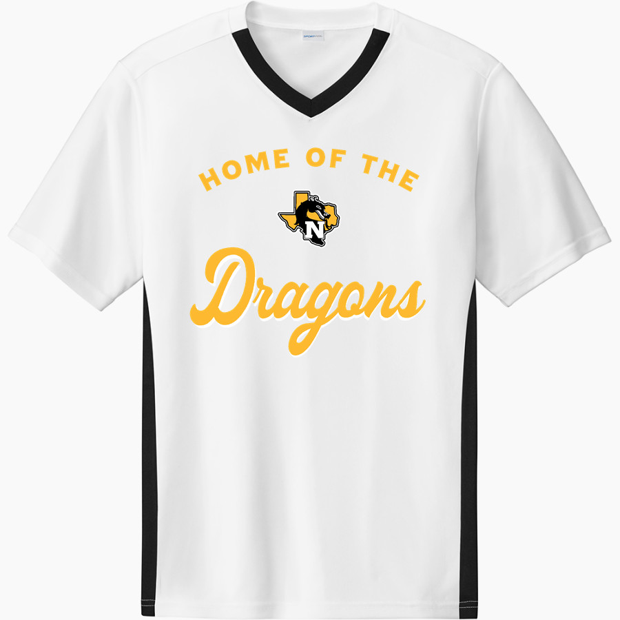 NACOGDOCHES HIGH SCHOOL DRAGONS Sport-Tek Men's Competitor United Short-Sleeve V-Neck