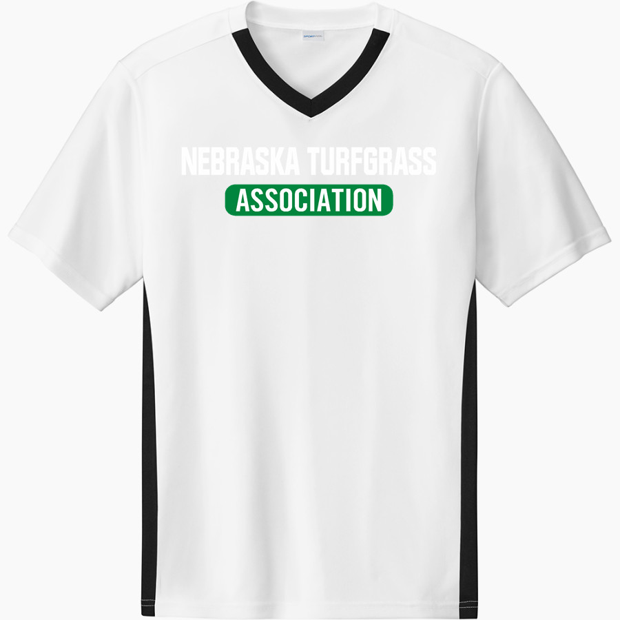 Nebraska Turfgrass Association Association <span class="pdp-name-mascot">Nebraska Turfgrass</span> Sport-Tek Men's Competitor United Short-Sleeve V-Neck