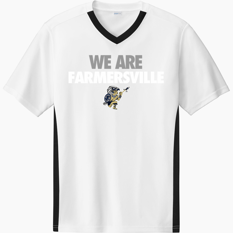 FARMERSVILLE HIGH SCHOOL AZTECS <span class="pdp-name-mascot">FARMERSVILLE AZTECS</span> Sport-Tek Men's Competitor United Short-Sleeve V-Neck