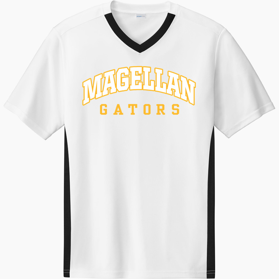 Magellan International School The Online Store <span class="pdp-name-mascot">Magellan Gators</span> Sport-Tek Men's Competitor United Short-Sleeve V-Neck