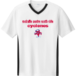 ROCKVILLE CENTRE SOUTH SIDE H S CYCLONES <span class="pdp-name-mascot">ROCKVILLE CENTRE SOUTH SIDE CYCLONES</span> Sport-Tek Men's Competitor United Short-Sleeve V-Neck Front Thumbnail