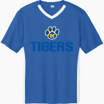 Mercy High School Tigers Online Store Sport-Tek Men's Competitor United Short-Sleeve V-Neck Front Thumbnail