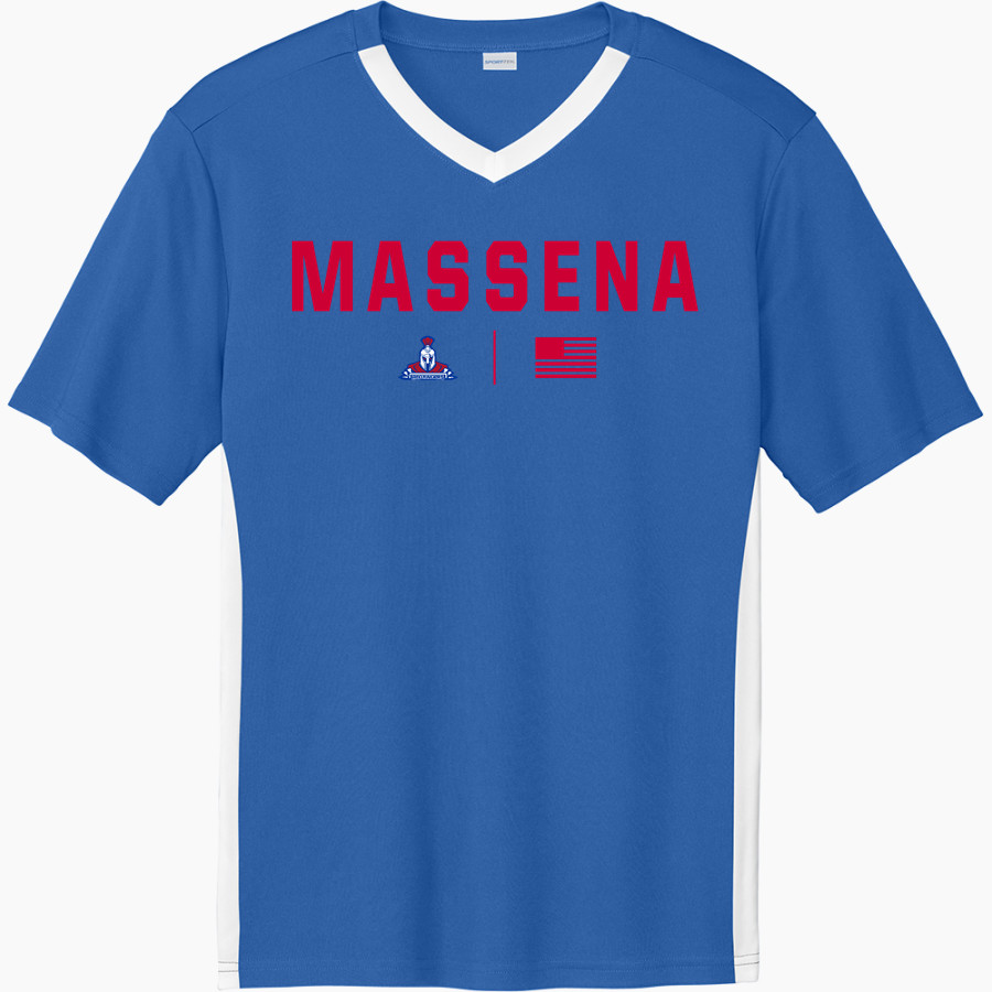 Massena Red Raiders <span class="pdp-name-mascot">Massena Raiders</span> Sport-Tek Men's Competitor United Short-Sleeve V-Neck