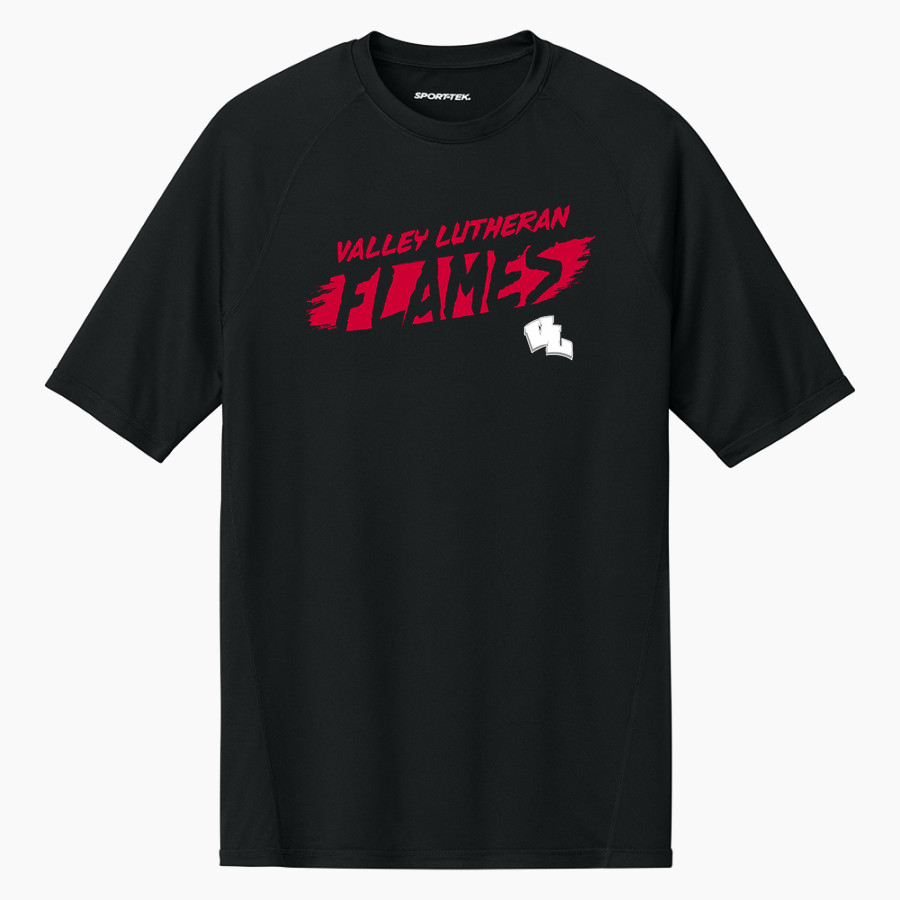 Valley Lutheran Flames <span class="pdp-name-mascot">Valley Lutheran High School Flames</span> Sport-Tek Men's PosiCharge Compression 1/2-Sleeve Tee