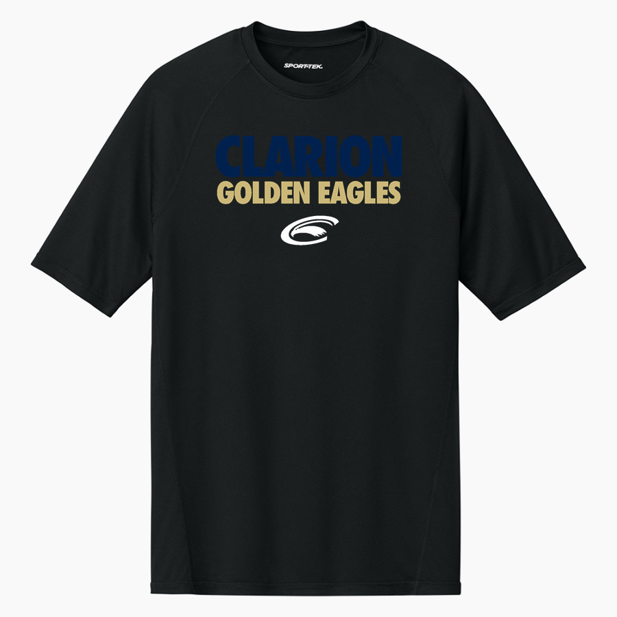 Clarion Golden Eagles <span class="pdp-name-mascot">Clarion - Penn West University Golden Eagles</span> Sport-Tek Men's PosiCharge Compression 1/2-Sleeve Tee