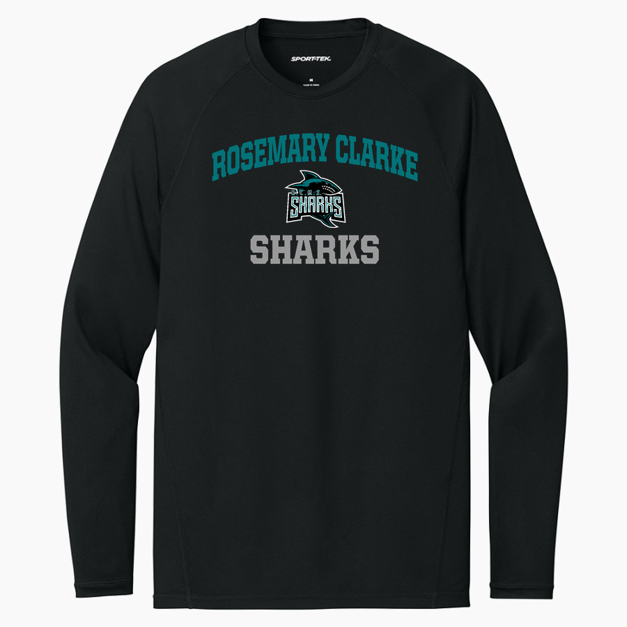Rosemary Clarke Sharks <span class="pdp-name-mascot">Rosemary Clarke Middle School</span> Sport-Tek Men's PosiCharge Compression Long Sleeve Tee