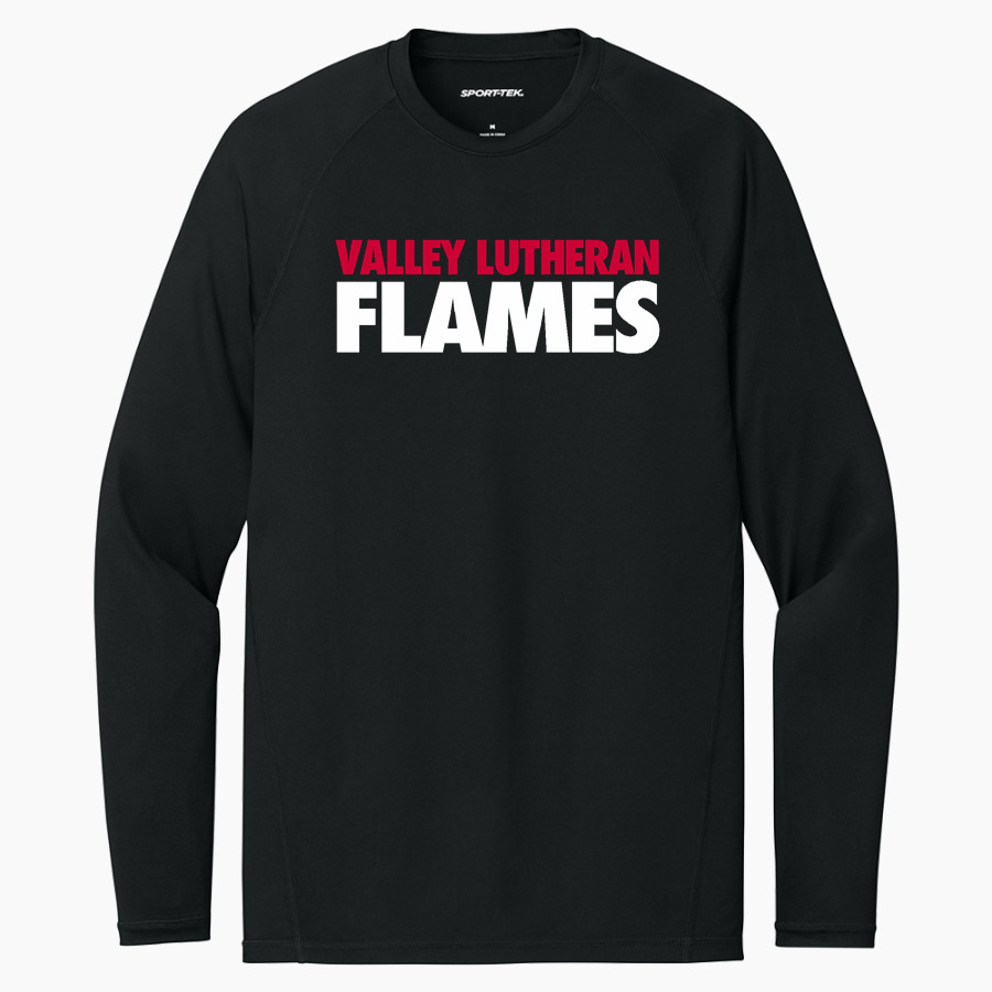 Valley Lutheran Flames <span class="pdp-name-mascot">Valley Lutheran High School Flames</span> Sport-Tek Men's PosiCharge Compression Long Sleeve Tee