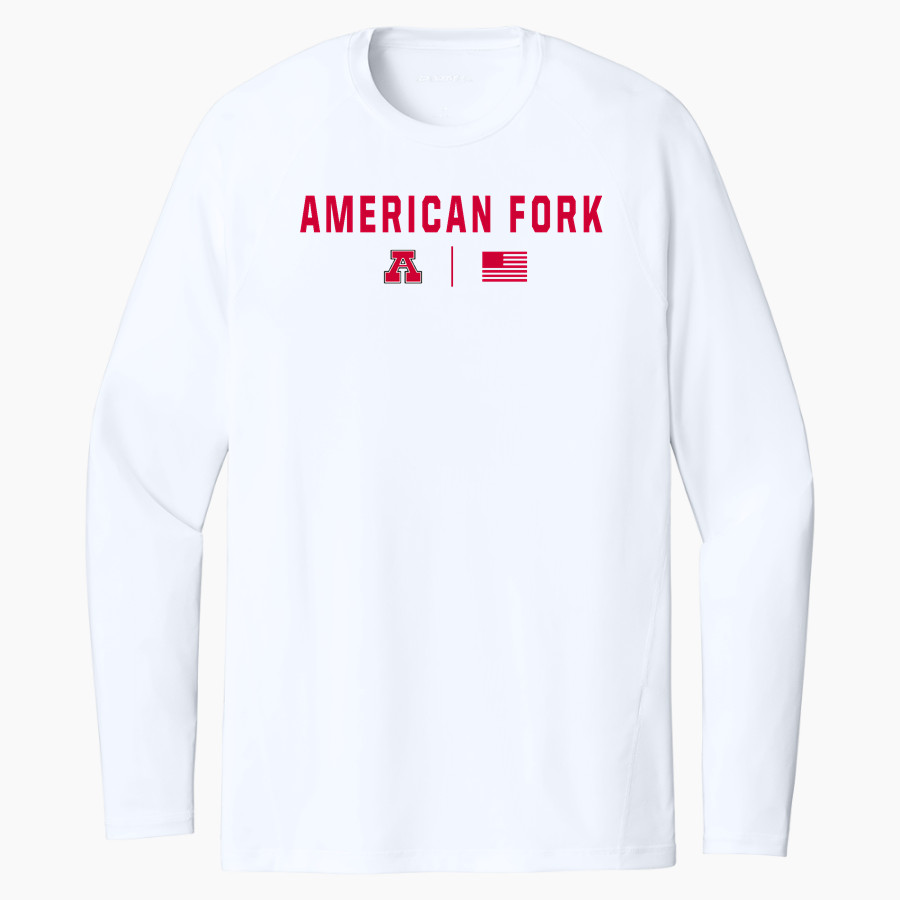 AMERICAN FORK HIGH SCHOOL CAVEMEN <span class="pdp-name-mascot">AMERICAN FORK CAVEMEN</span> Sport-Tek Men's PosiCharge Compression Long Sleeve Tee