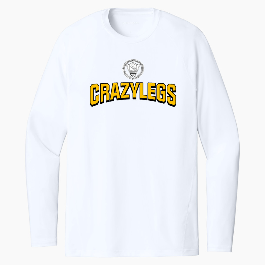GINN ACADEMY CRAZYLEGS <span class="pdp-name-mascot">GINN CRAZYLEGS</span> Sport-Tek Men's PosiCharge Compression Long Sleeve Tee