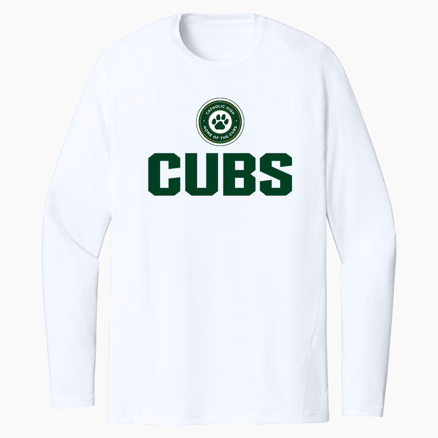 Catholic High home of the Cubs <span class="pdp-name-mascot">Catholic High Cubs</span> Sport-Tek Men's PosiCharge Compression Long Sleeve Tee