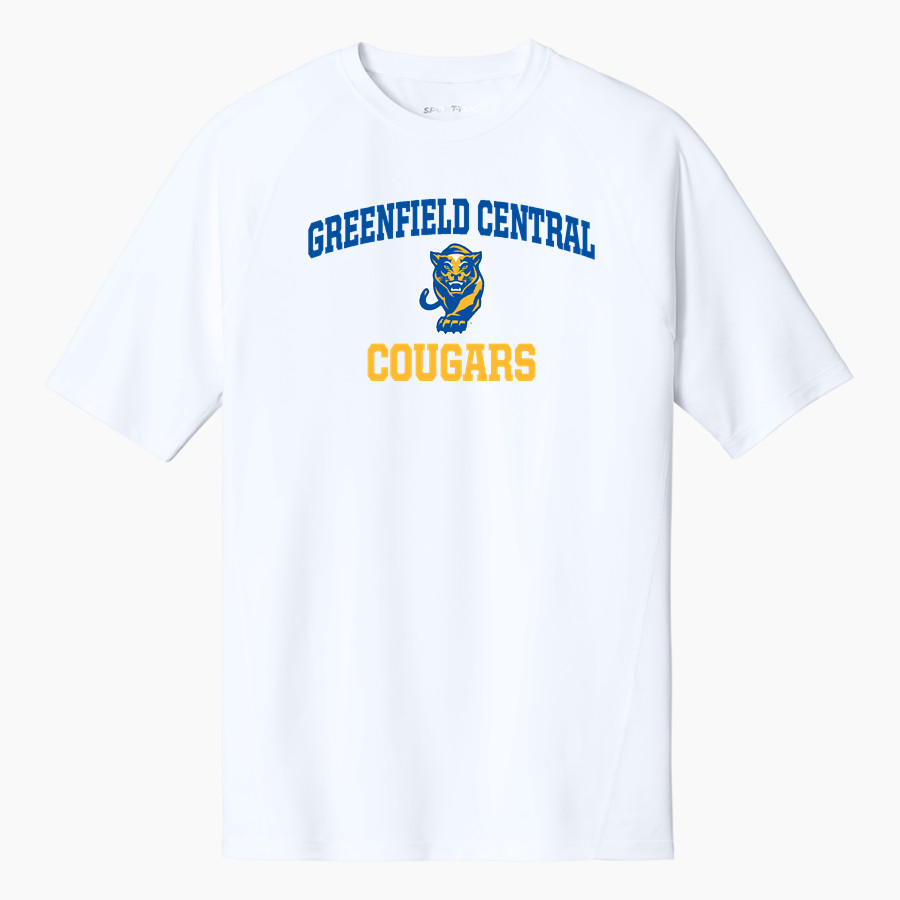 Greenfield Central Cougars Online Store <span class="pdp-name-mascot">Greenfield-Central Cougars</span> Sport-Tek Men's PosiCharge Compression 1/2-Sleeve Tee