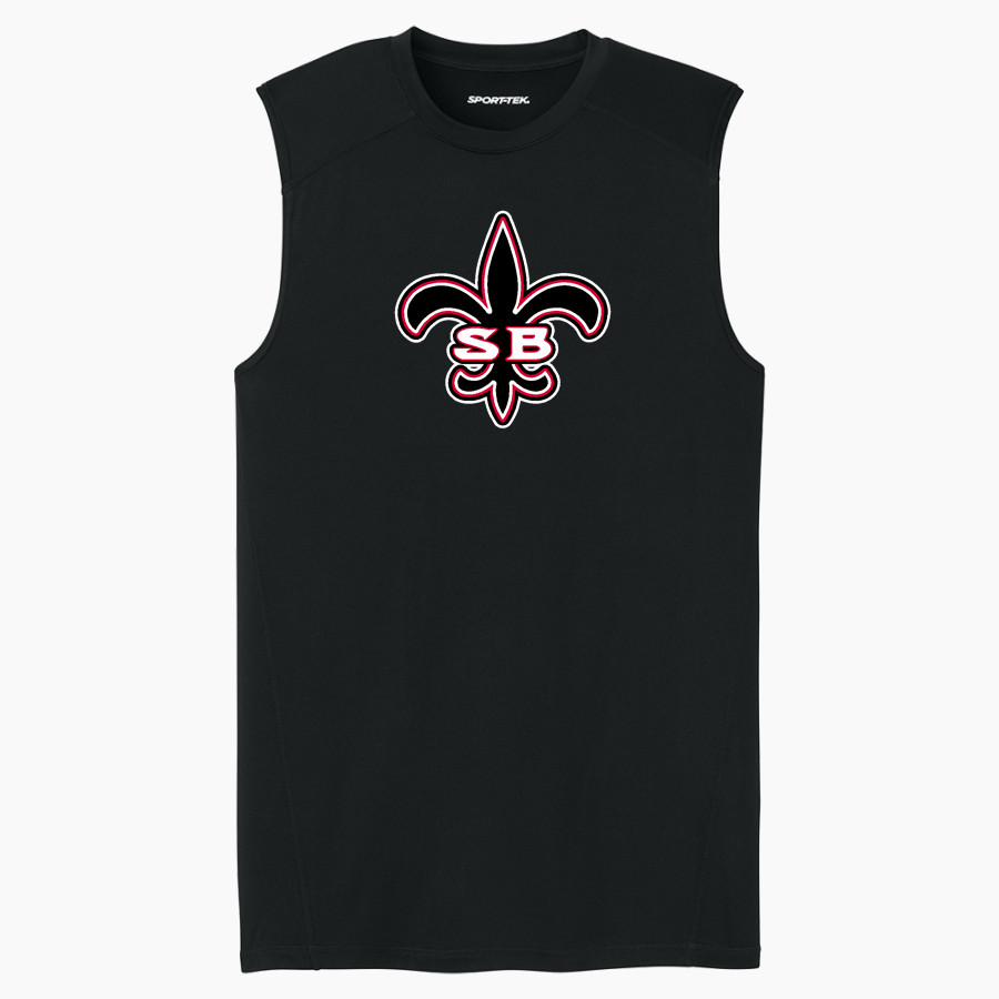 Santa Barbara Saints Football <span class="pdp-name-mascot">Santa Barbara Saints Football</span> Sport-Tek Men's PosiCharge Compression Sleeveless Tee