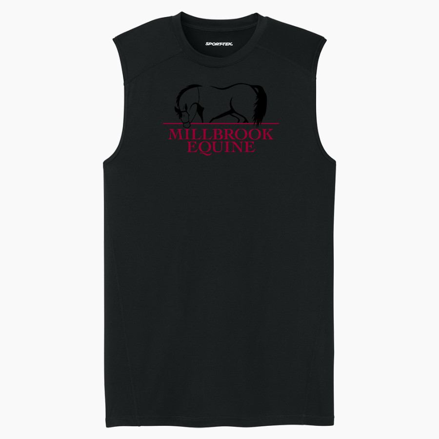 Millbrook Equine Veterinary Clinic Millbrook Equine Vet <span class="pdp-name-mascot">Millbrook Equine Veterinary Clinic</span> Sport-Tek Men's PosiCharge Compression Sleeveless Tee