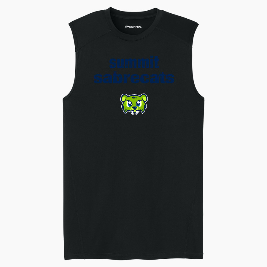 Summit Sabrecats <span class="pdp-name-mascot">Summit School Sabrecats</span> Sport-Tek Men's PosiCharge Compression Sleeveless Tee