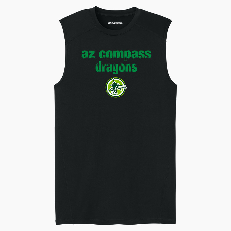 AZ Compass DRAGONS <span class="pdp-name-mascot">Compass Prep DRAGONS</span> Sport-Tek Men's PosiCharge Compression Sleeveless Tee