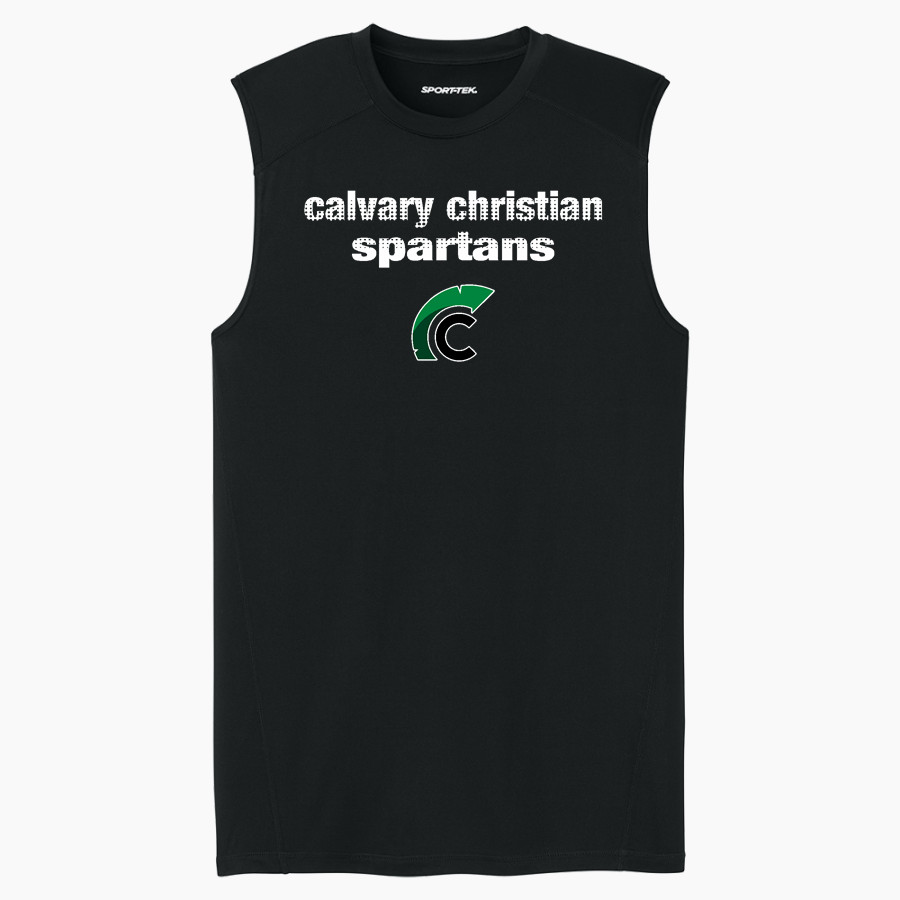 Calvary Christian Spartans <span class="pdp-name-mascot">Calvary Christian Spartans</span> Sport-Tek Men's PosiCharge Compression Sleeveless Tee