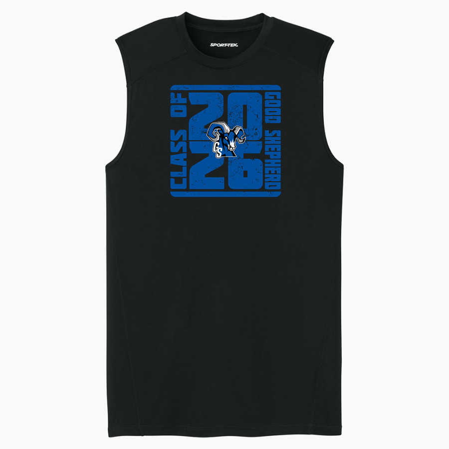 Good Shepherd Rams <span class="pdp-name-mascot">Good Shepherd School Rams</span> Sport-Tek Men's PosiCharge Compression Sleeveless Tee