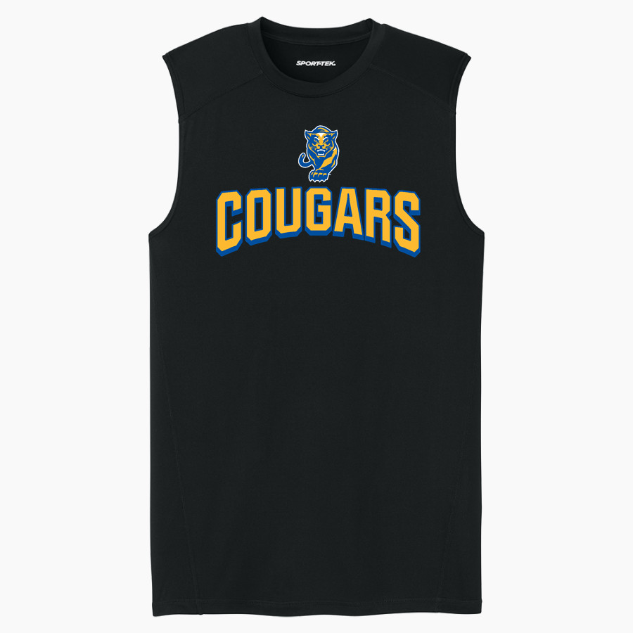 Greenfield Central Cougars Online Store <span class="pdp-name-mascot">Greenfield-Central Cougars</span> Sport-Tek Men's PosiCharge Compression Sleeveless Tee
