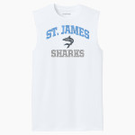 St. James Sharks <span class="pdp-name-mascot">St. James Sharks</span> Sport-Tek Men's PosiCharge Compression Sleeveless Tee Front Thumbnail