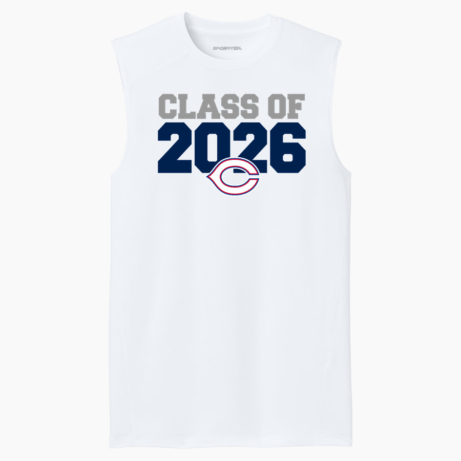 CHRISTOPHER COLUMBUS HIGH SCHOOL SHARKS <span class="pdp-name-mascot">CHRISTOPHER COLUMBUS SHARKS</span> Sport-Tek Men's PosiCharge Compression Sleeveless Tee