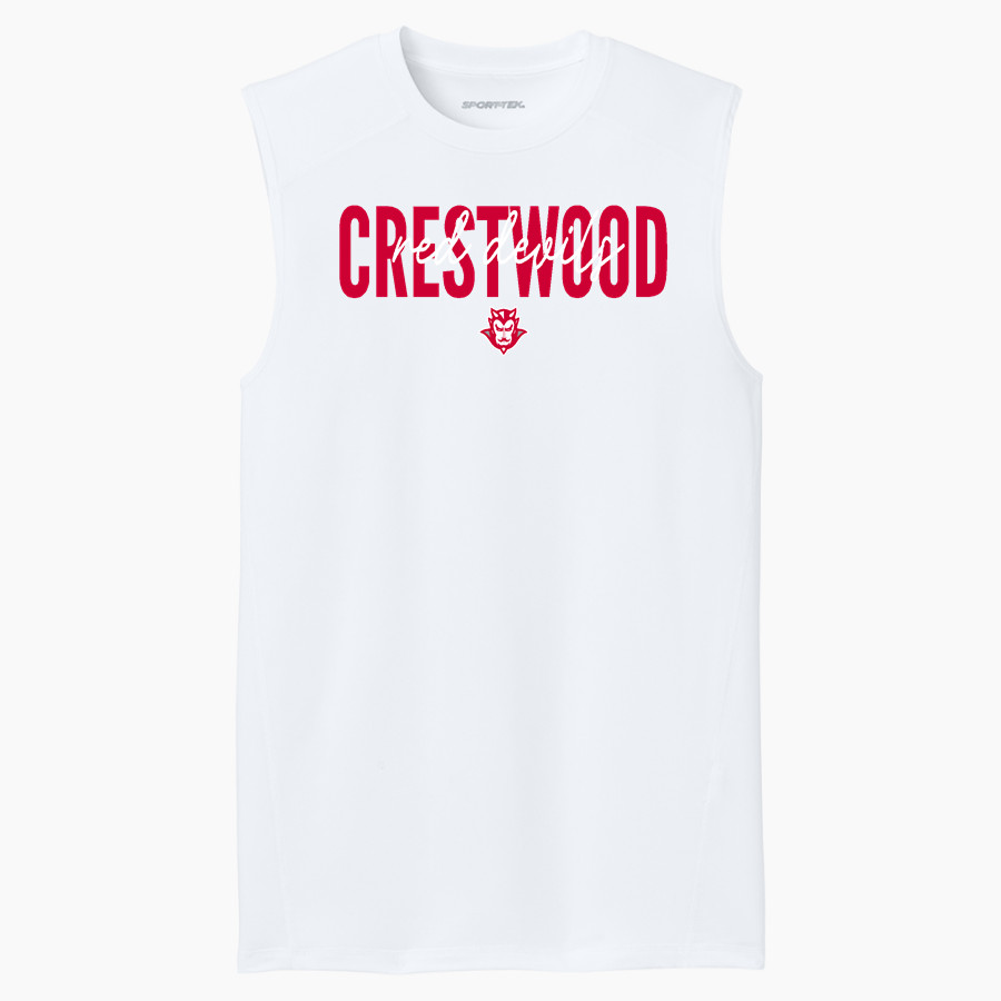 CRESTWOOD HIGH SCHOOL RED DEVILS <span class="pdp-name-mascot">CRESTWOOD RED DEVILS</span> Sport-Tek Men's PosiCharge Compression Sleeveless Tee